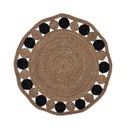 MZL4-01 تعليقة خوص دائرية بدوائر سوداء 100سم