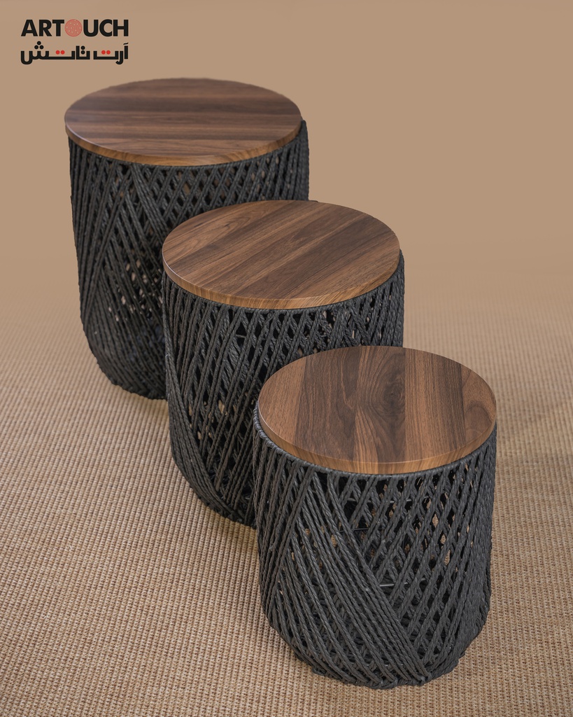 MZL2-04 سيت طبلة وسطية خوص اسود 3 قطع