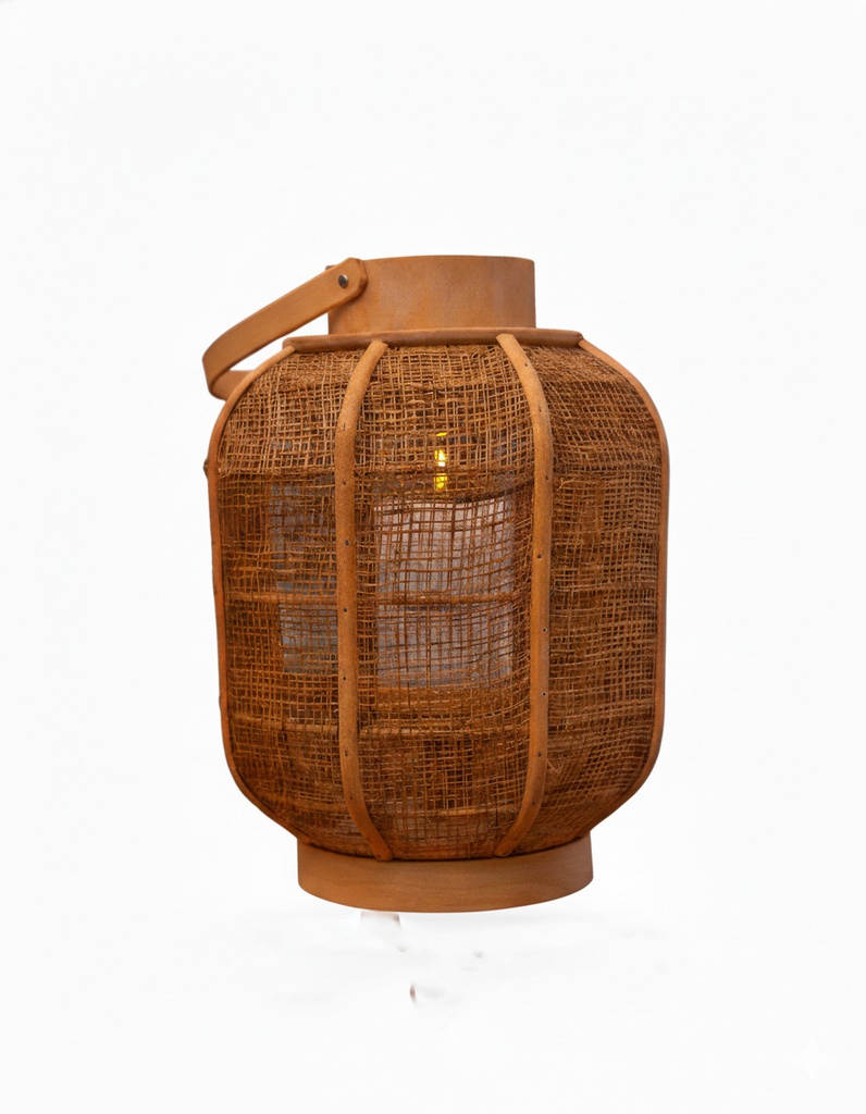 O9-03 فانوس خوص هيكل خشبي