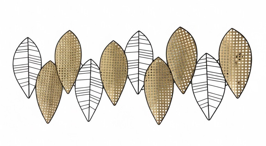 O12-01 لوحة معدنية اوراق شجر