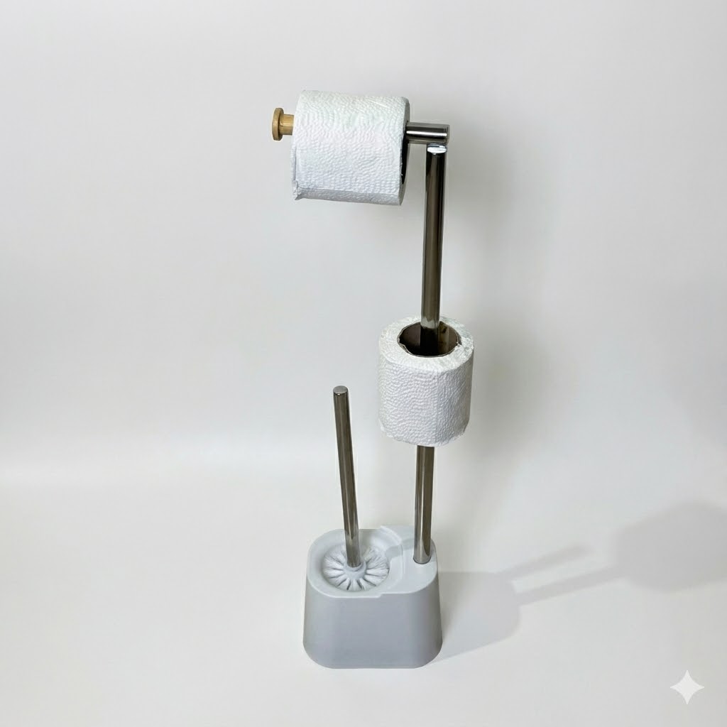 MZL3-09/10 ستاند حمام فرشاة + حامل مناديل