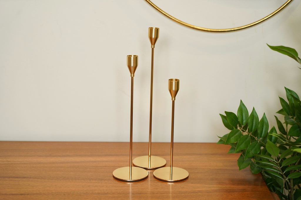 سيت شمعدان ذهبي ثلاثي