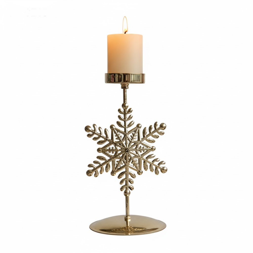 PCH-17 شمعدان معدني طويل ثلج