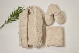 HS-22 (3 قطع) سيت برنص حمام نسائي قديفة