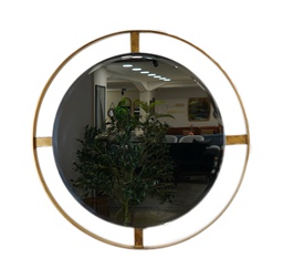 O5-26 مرآة معدنية دائرية ذهبي 77سم