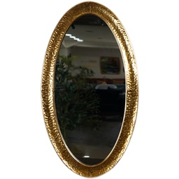 O5-33 مرآة معدنية بيضوية ذهبي 90*50