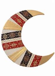 هلال جدراي خشبي بقماش